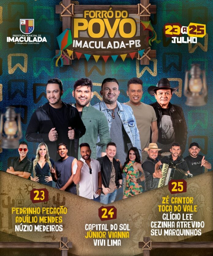 FESTA JUNINA: Programação do Forró do Povo 2022 em Imaculada - PB