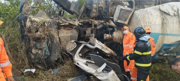 Grave acidente com caminhão é registrado na RN 118 entre Caicó e São João do Sabugi no Rio Grande do Norte