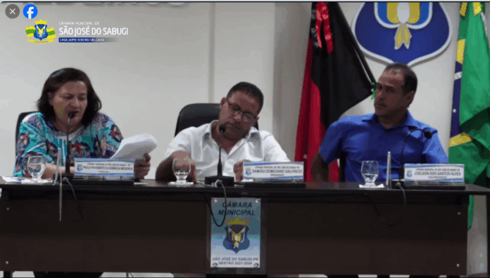 Câmara de Vereadores de São José do Sabugi reliza mais uma sessão ordinária. Confira a pauta: