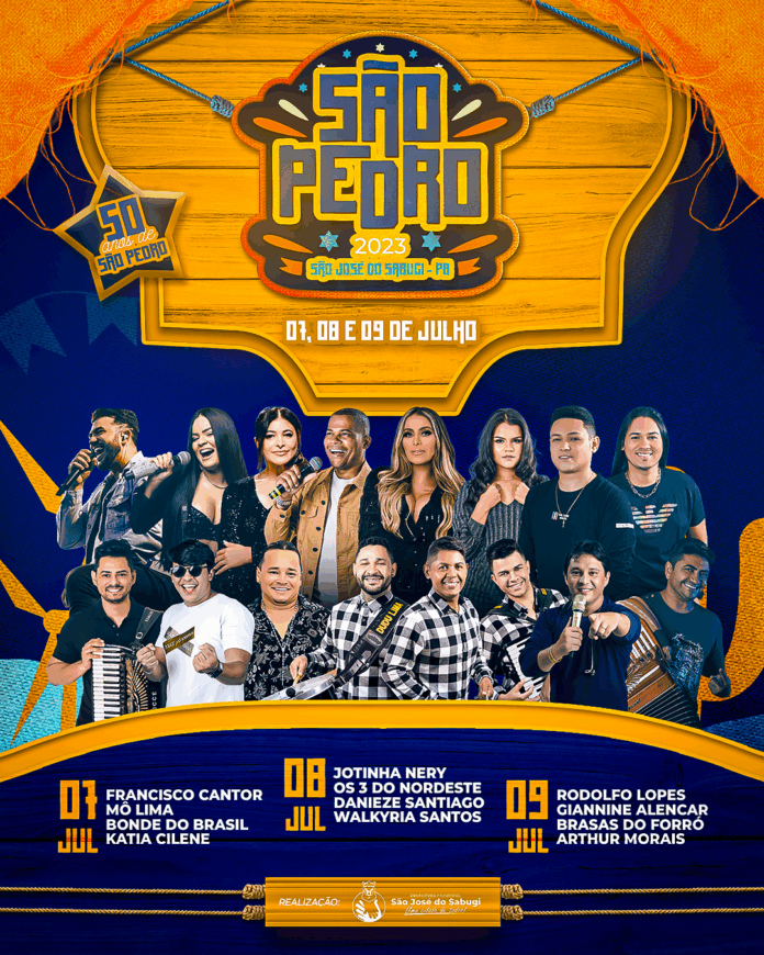 Programação do São Pedro 2023 de São José do Sabugi - PB