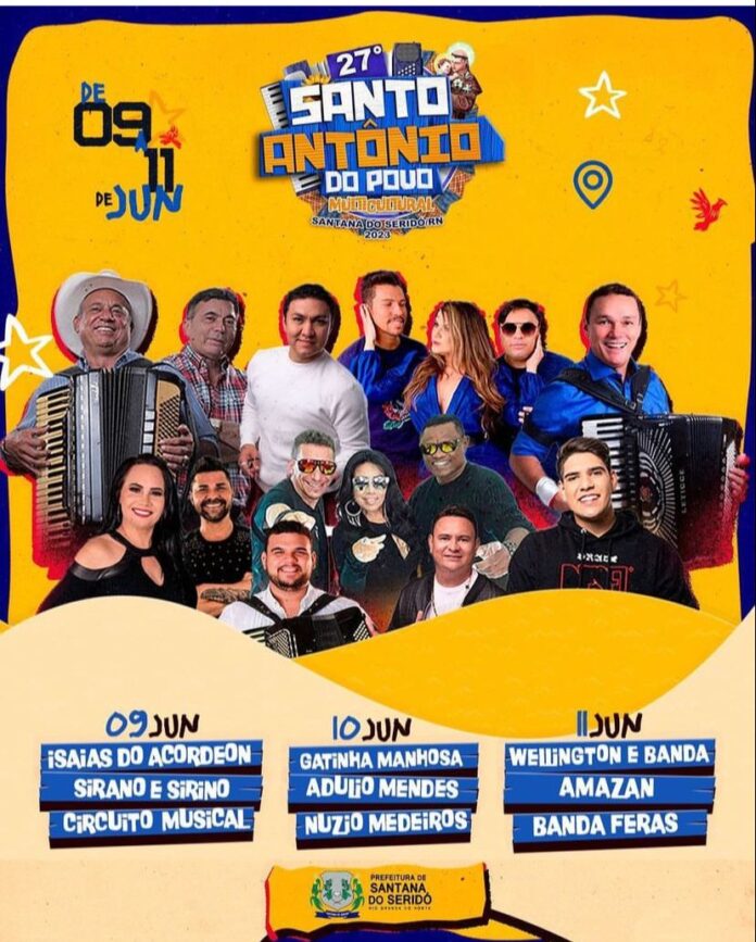 Confira a Programação do Santo Antônio 2023 em Santana do Seridó - RN