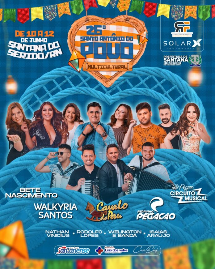 Programação do 26º Santo Antônio do Povo em Santana do Seridó - RN