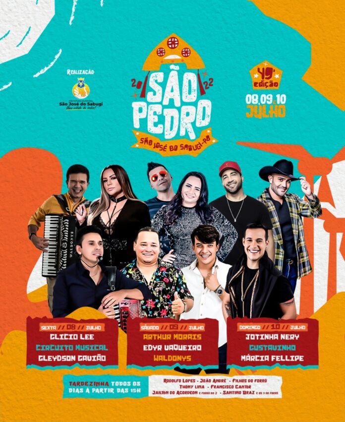 Divulgada a programação do São Pedro 2022 de São José do Sabugi