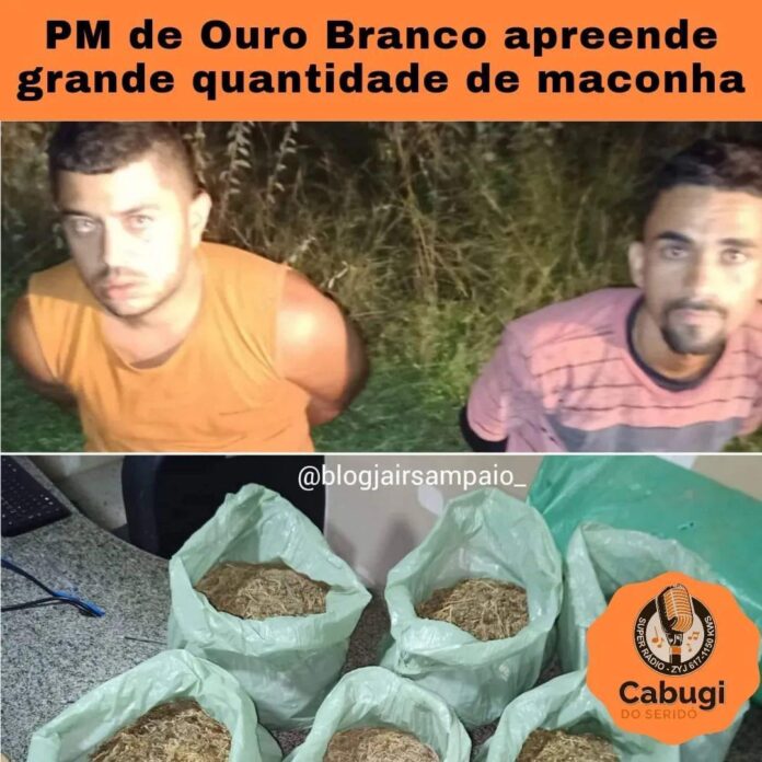 Indivíduos são presos em Ouro Branco com significativa quantidade de drogas