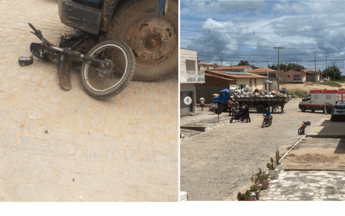 Acidente envolvendo moto e caminhão deixa uma pessoa morta em Parelhas RN