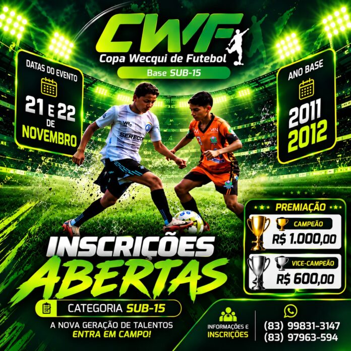 Copa Wecqui de Futebol Sub-15 em Patos